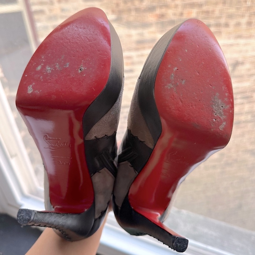 🌺CHRISTIAN LOUBOUTIN 🌺 Booty Black and Gray Platform Size : 35.5 - Picture 17 of 17
